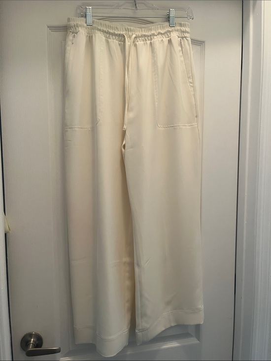 SPANX Pants - SPANX Cream Wide-Leg Elastic-Waist Pants